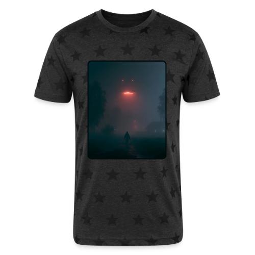 Mysterious UFO Encounter Design - Unisex Adult Star Printed T-Shirt