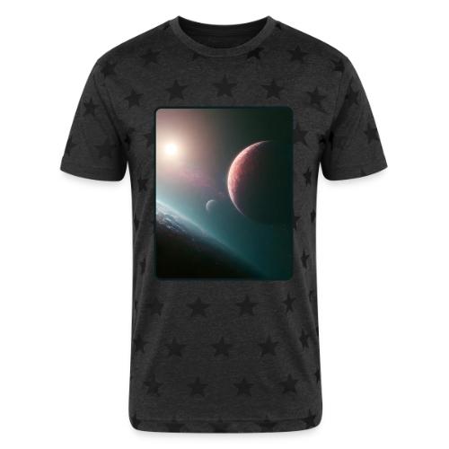 Deep Space Planet Horizon Art - Unisex Adult Star Printed T-Shirt