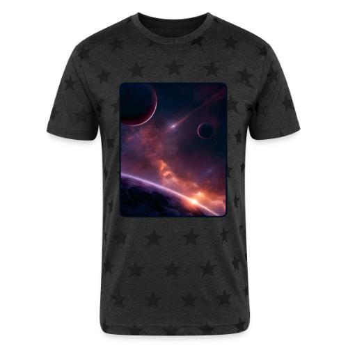 Cosmic Sunset Nebula Space Art - Unisex Adult Star Printed T-Shirt