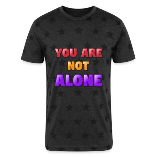 You Are Not Alone – Inspirational Word Art - Unisex Adult Star Printed T-Shirt