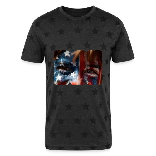USA: Stars in Their Eyes - Unisex Adult Star Printed T-Shirt