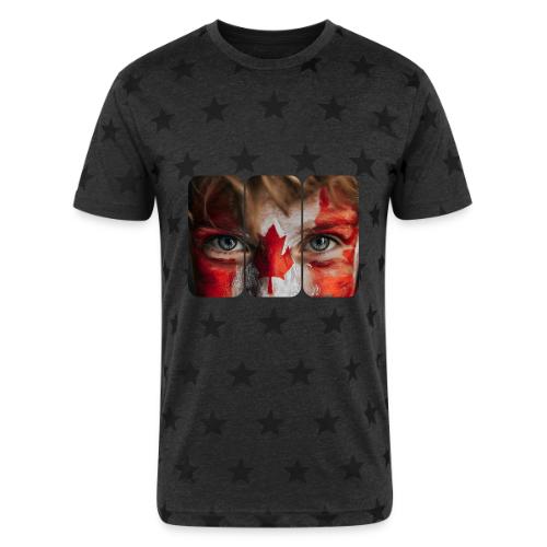 Canada: Maple Leaf Gaze - Unisex Adult Star Printed T-Shirt