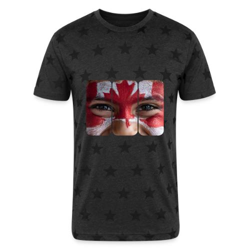 Proudly Canadian - Unisex Adult Star Printed T-Shirt
