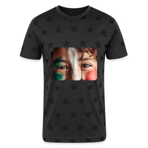 Mexico: Three Stripes of Pride - Unisex Adult Star Printed T-Shirt