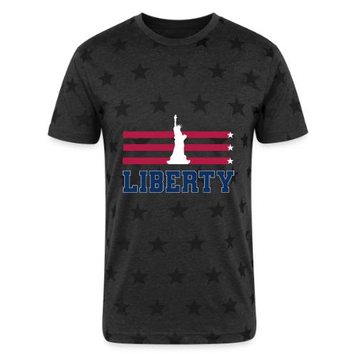 USA: Stars of Liberty - Unisex Adult Star Printed T-Shirt