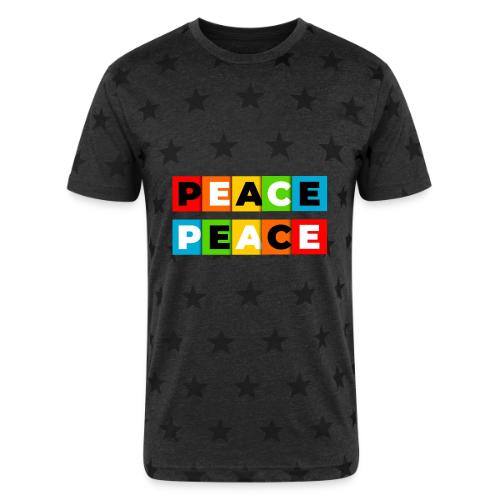 Colorful Peace - Unisex Adult Star Printed T-Shirt