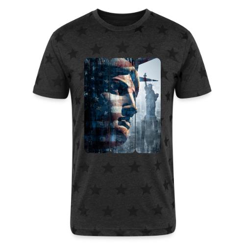 USA: Liberty in Three Visions - Unisex Adult Star Printed T-Shirt