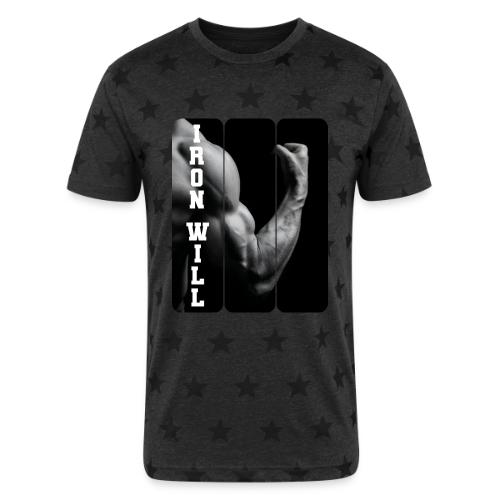 Bodybuilding: Iron Will - Unisex Adult Star Printed T-Shirt