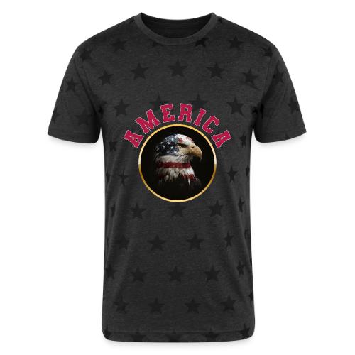 America Soars - Unisex Adult Star Printed T-Shirt