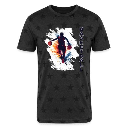 Basketball Hustle - Unisex Adult Star Printed T-Shirt