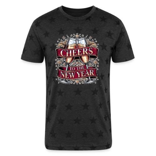 New Year's Champagne T-Shirt - Unisex Adult Star Printed T-Shirt