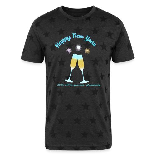 Happy New Year 2026 Prosperity Design - Unisex Adult Star Printed T-Shirt