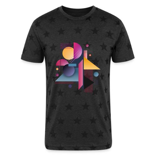 Color Pulse Geometry - Unisex Adult Star Printed T-Shirt