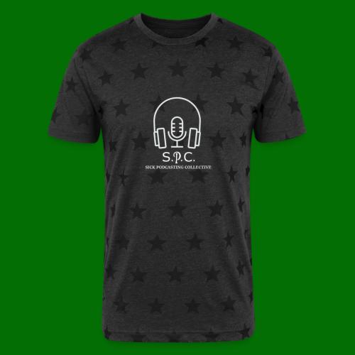 SPC Logo White - Unisex Adult Star Printed T-Shirt