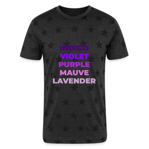 Shades of Purple - Unisex Adult Star Printed T-Shirt