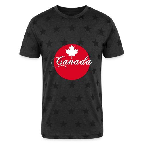 Canada in red and white - Unisex Adult Star Printed T-Shirt