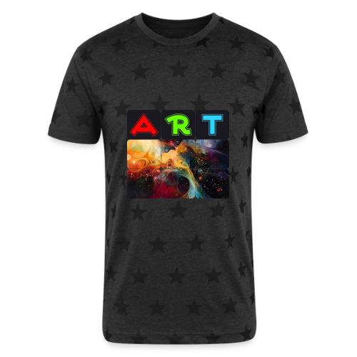 Waves of Art - Unisex Adult Star Printed T-Shirt