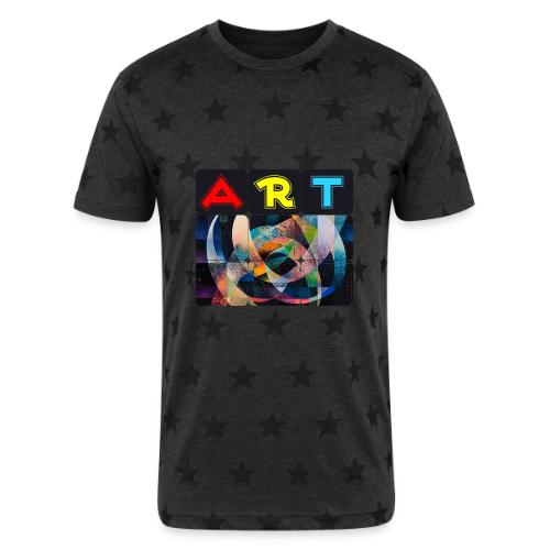 Art of Stripes and Shades - Unisex Adult Star Printed T-Shirt