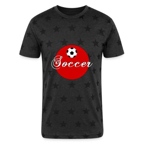 Soccer: Goal Circle - Unisex Adult Star Printed T-Shirt