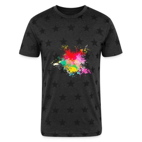Psychedelic: Color Storm - Unisex Adult Star Printed T-Shirt