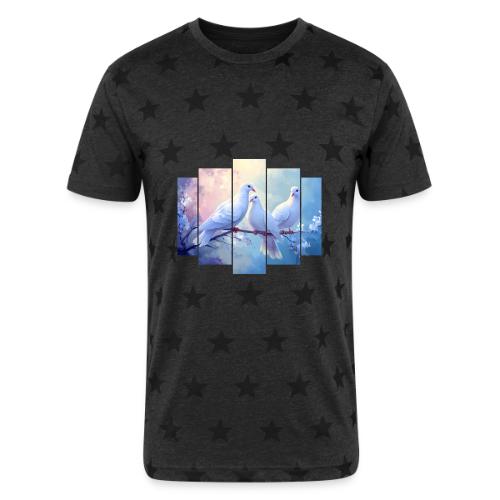 Symbols of Peace and Serenity - Unisex Adult Star Printed T-Shirt