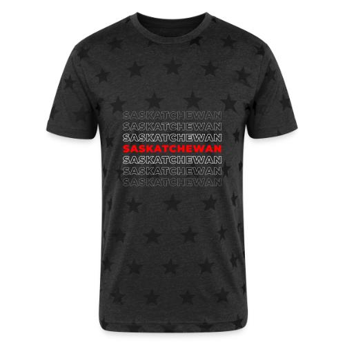 Saskatchewan Style - Unisex Adult Star Printed T-Shirt