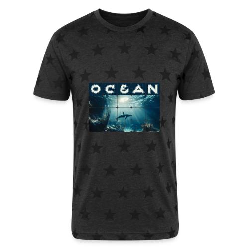 Ocean: Dolphin’s Serenity - Unisex Adult Star Printed T-Shirt