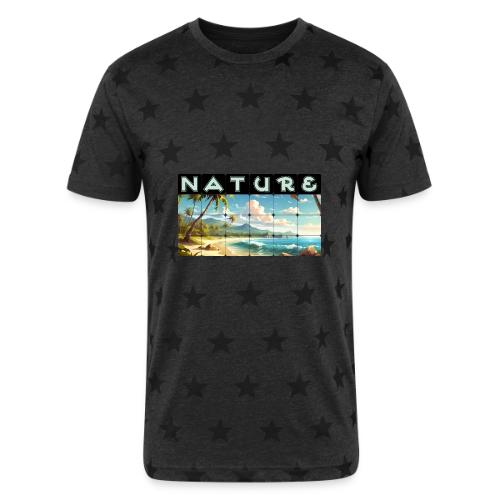 Nature: Sun-Kissed Shore - Unisex Adult Star Printed T-Shirt