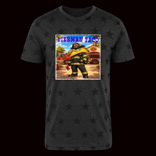 Fireman Taco - Unisex Adult Star Printed T-Shirt