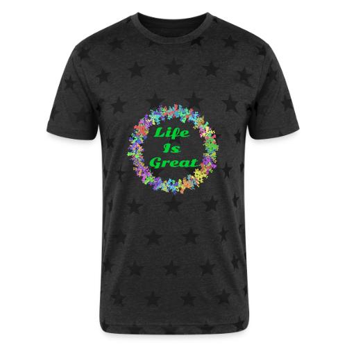 Life Is Great – Positive attitude - Unisex Adult Star Printed T-Shirt