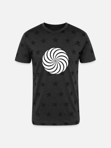 windy - Unisex Adult Star Printed T-Shirt - charcoal star