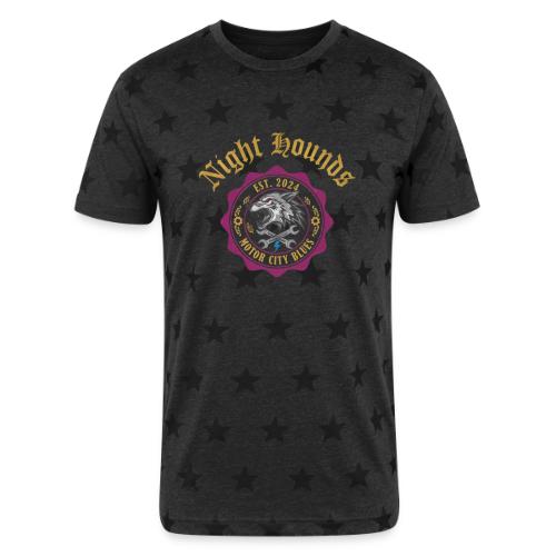 Night Hounds Wolf Patch - Unisex Adult Star Printed T-Shirt