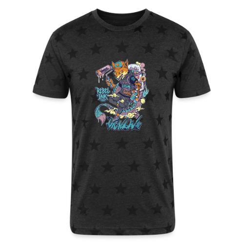 Kitsune Street Rebel - Unisex Adult Star Printed T-Shirt