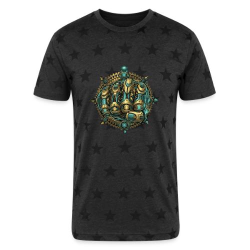 Cyberpunk Power Robot Hand - Unisex Adult Star Printed T-Shirt