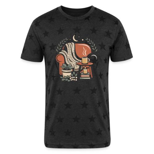 Moonlit Cozy Night Recliner - Unisex Adult Star Printed T-Shirt