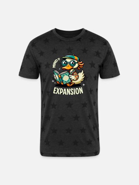 mind expansion - Unisex Adult Star Printed T-Shirt - charcoal star 