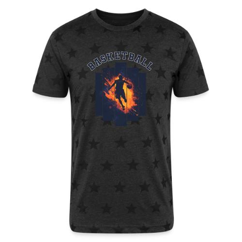 Basketball Power - Unisex Adult Star Printed T-Shirt