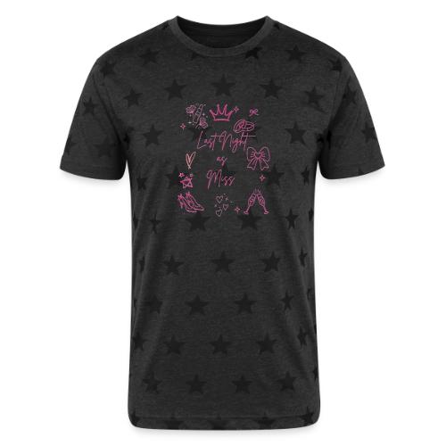 Last Night as Miss Bachelorette - Unisex Adult Star Printed T-Shirt