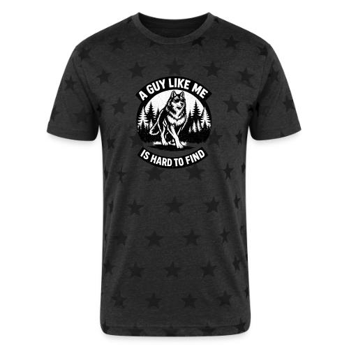 Funny Wolf Shirt – Hard to Find Retro Tee - Unisex Adult Star Printed T-Shirt