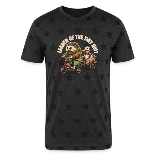 Leader of the Tiny Riot Design - Unisex Adult Star Printed T-Shirt