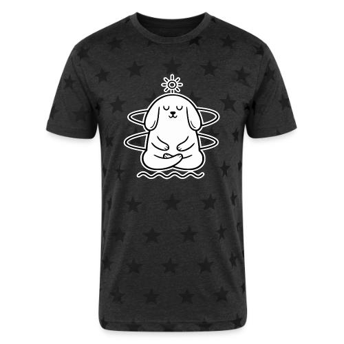 Cute Meditating Bunny Zen Yoga Animal - Unisex Adult Star Printed T-Shirt