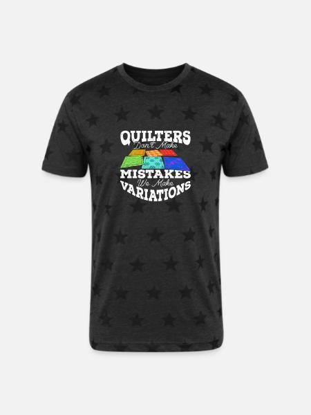 Quilting - Unisex Adult Star Printed T-Shirt - charcoal star