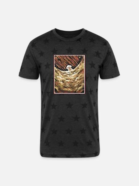 Precious - Unisex Adult Star Printed T-Shirt - charcoal star