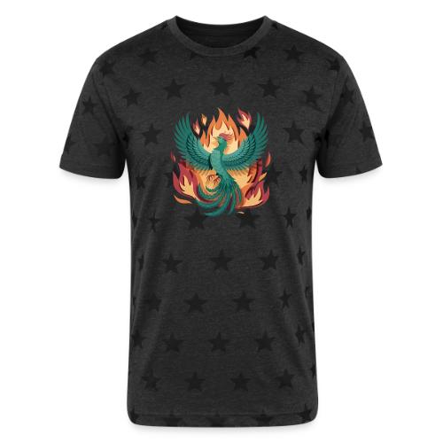 Phoenix Rising Mythical Fire Bird Fantasy Design - Unisex Adult Star Printed T-Shirt