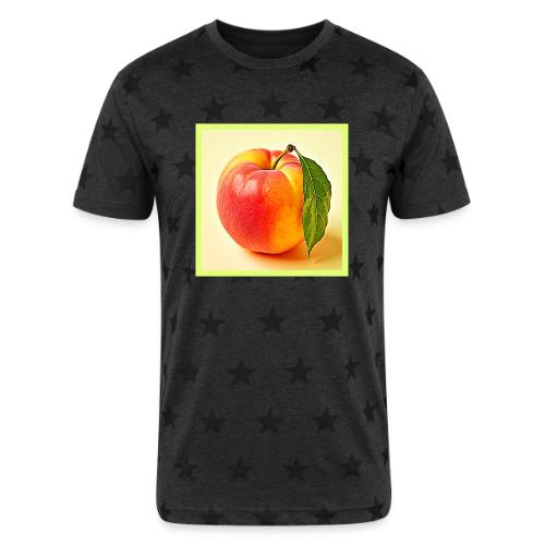 Feel the Fresh Peach Summer Vibe Design - Unisex Adult Star Printed T-Shirt