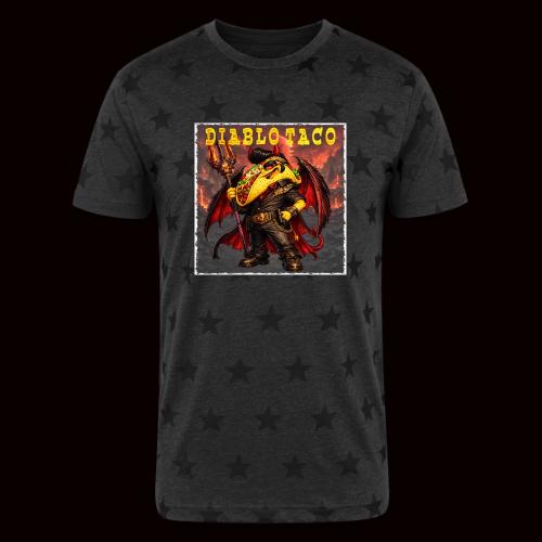 The Diablo Taco Spicy Demon Character - Unisex Adult Star Printed T-Shirt