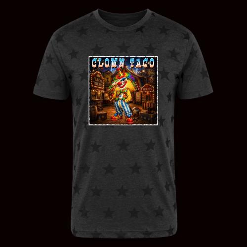 The Clown Taco Circus Humor Character - Unisex Adult Star Printed T-Shirt