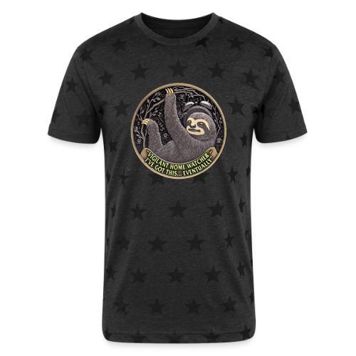 Sloth Home Watcher T Shirt - Unisex Adult Star Printed T-Shirt