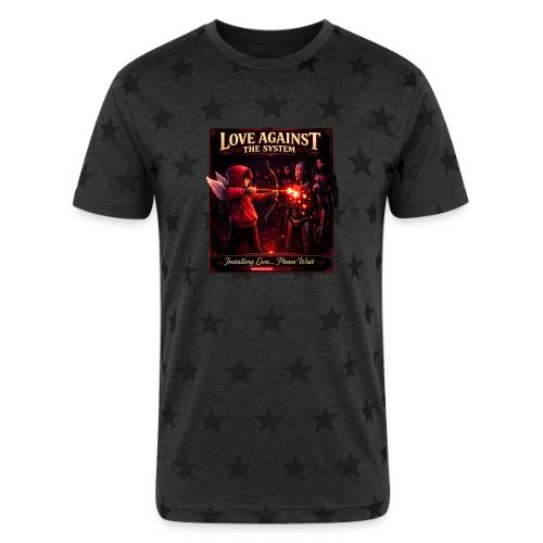 Love Against The System – Cyberpunk Art - Unisex Adult Star Printed T-Shirt