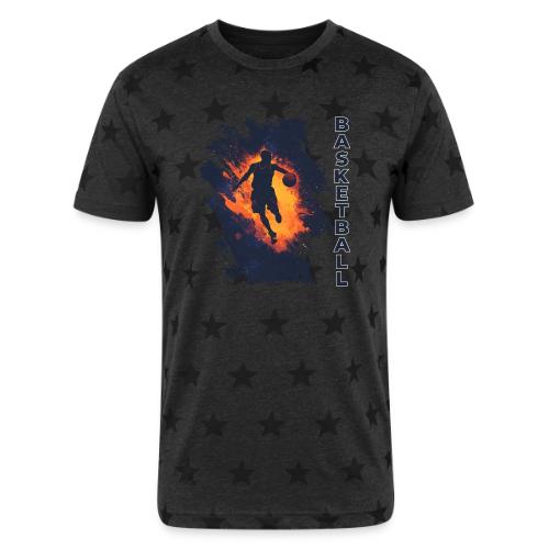 Basketball Focus - Unisex Adult Star Printed T-Shirt